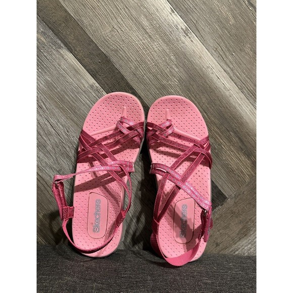 Skechers REGGAE ADVENTURE POPS Girls Size 2 Hot pink - Picture 5 of 8